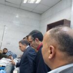 مرزوق يتابع المصابين في حريق فرن الصاوي من مستشفى الطوارئ وينتقل معهم إلى مستشفى الحروق والتجميل