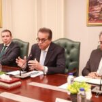 وزير الصحة يستقبل وفد مجموعة برجيل الطبية لبحث سبل التعاون المشترك بالقطاع الصحي كتب شادي فتحي