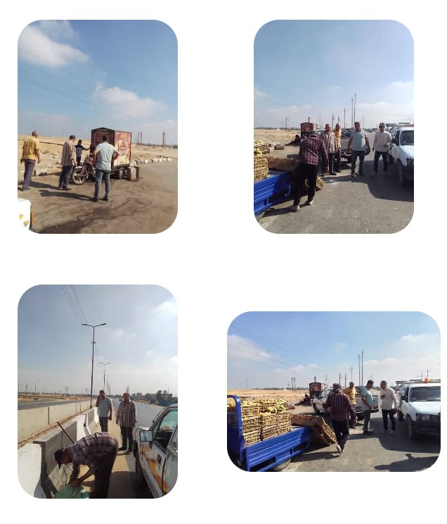 متابعه حملات النظافه لإضفاء اللمسه الجماليه بطريق الكليه الجويه