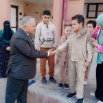 القبيصي . جولة ميدانية فى الصباح الباكر بالمدارس ، ويشهد طابور الصباح بمدرسة مدينة فارس بالفيوم