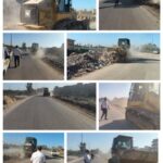 “استمرار اعمال النظافه بطرق بلبيس”
