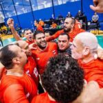 وزيرة التضامن تهنئ أبطال الطائرة جلوس
