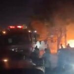 حريق كبير في كشك مجاور للحديقة العامة بطامية والحماية المدنية تسيطر دون إصابات