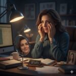 خلف ابتسامة مُتعبة