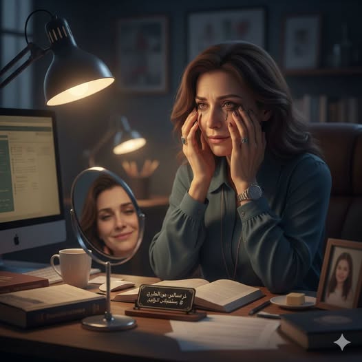 خلف ابتسامة مُتعبة