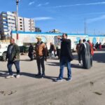 فض الاشغالات بمناطق مزلقان محطة السكة الحديد وطريق الحشاشة وميدان بنك مصر بمنوف
