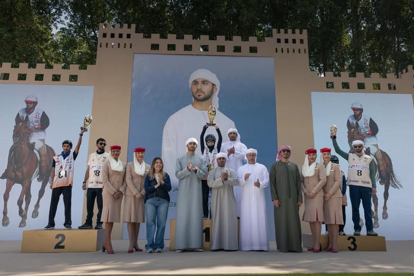 الفارسة عشاء رياض حسن بطلة كأس الشيخ محمد بن منصور بن زايد آل نهيان للقدرة.