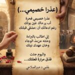 (عذرا خصيمي…)