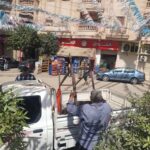 حملة موسعة لإزالة الإشغالات والأكشاك المخالفة بشارع بحر دار الرماد بالفيوم