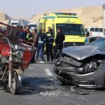 إصابة 5 أشخاص إثر تصادم تروسيكل بسيارة ملاكي على طريق الفيوم – القاهرة الصحراوي