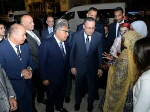 وزير التعليم العالي ومحافظ الدقهلية ورئيس جامعة المنصورة يتفقدون مبنى إدارة الطلاب الوافدين
